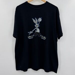 Ecko Unlimited Vintage Black Basketball Bugs Bunny‎ Graphic Tee Size XL